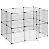 vidaXL Gaiola p/ animais de 20 pain&eacute;is c/ porta 35x35 cm a&ccedil;o preto