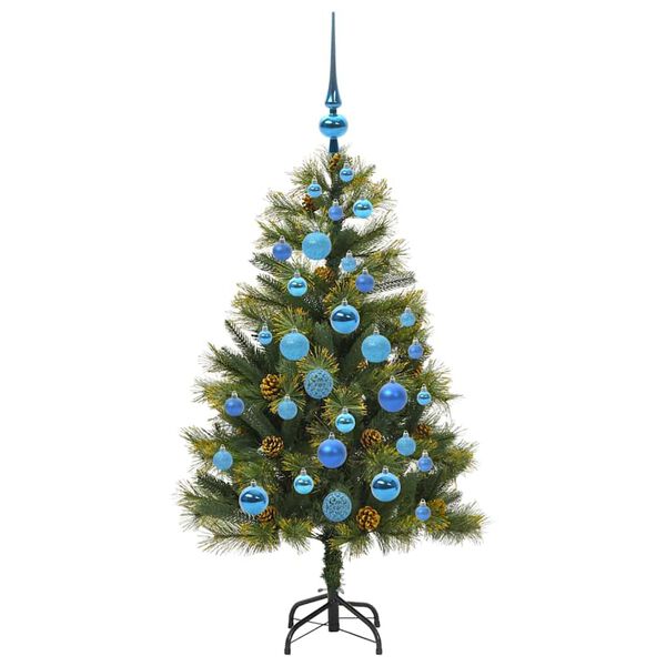 vidaXL &Aacute;rvore de Natal Artificial Articulada com Cones Verde 120 cm