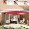 vidaXL Toldo Retr&aacute;til Vermelho 450 &times; 300 cm Poli&eacute;ster e Metal