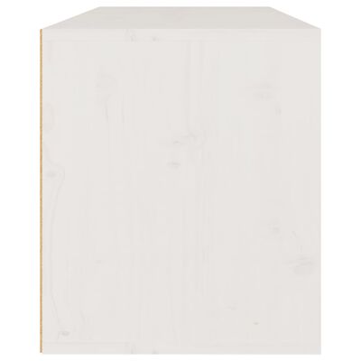 vidaXL Armário de parede 80x30x35 cm madeira de pinho maciça branco