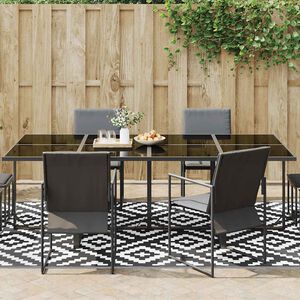 vidaXL Tapete de exterior 190x290 cm ARAKIL PP branco e preto
