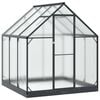 vidaXL Estufa de Jardim com porta Antracite 183,5 x 183,5 x 207 cm