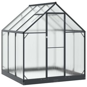vidaXL Estufa de Jardim com porta Antracite 183,5 x 183,5 x 207 cm