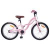 vidaXL Bicicleta Infantil 18 Polegadas para 5-7 anos Rosa Claro