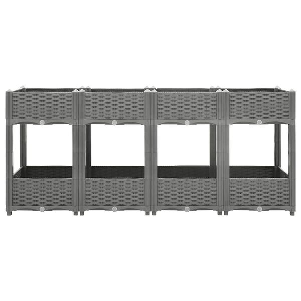 vidaXL Canteiro elevado 160x40x71 cm polipropileno