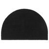 vidaXL Tapete de porta semicircular 40x60 cm fibra coco tufada preto