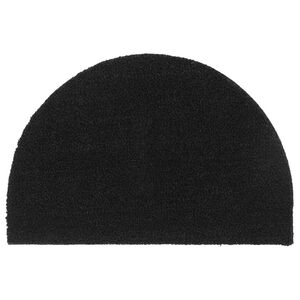 vidaXL Tapete de porta semicircular 40x60 cm fibra coco tufada preto