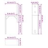 vidaXL Barn Door Bypass Brackets 5 pcs para trilhos planos aço carbono
