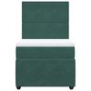 vidaXL Cama com molas/colch&atilde;o 90x190 cm veludo verde-escuro