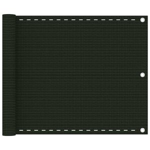 vidaXL Tela de varanda 75x300 cm PEAD cinzento-escuro