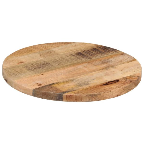 vidaXL Tampo de mesa redondo &Oslash;60x3,8cm madeira mangueira &aacute;spera maci&ccedil;a