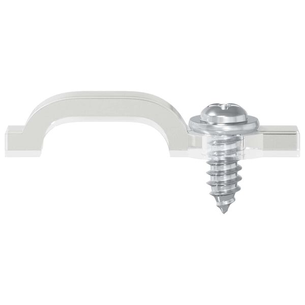 vidaXL Clipes de faixa LED 2 pcs Transparente 23,8 x 7,3 x 4,3 mm