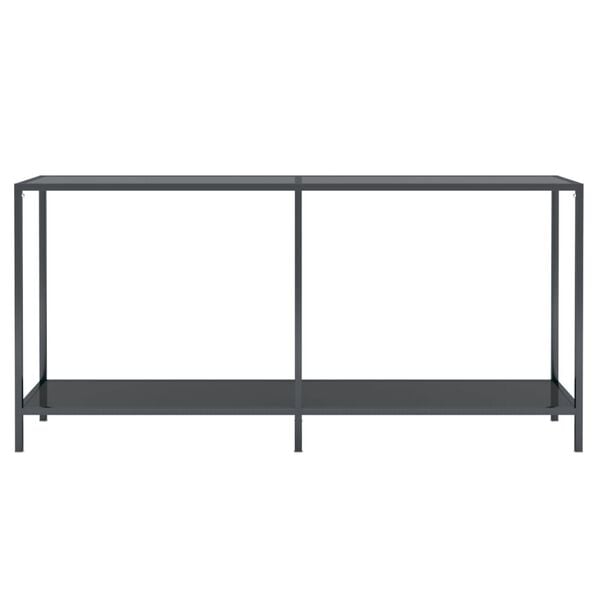 vidaXL Mesa consola preto 160x35x75,5 cm vidro temperado