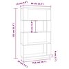 vidaXL Estante/divisória 80x25x132 cm madeira de pinho maciça