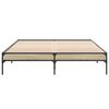 vidaXL Estrutura de cama 160x200 cm derivados madeira/metal
