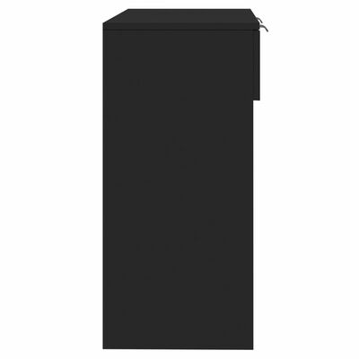 vidaXL Mesa consola 90x36x75 cm derivados de madeira preto