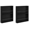 vidaXL Estante de Revistas 2 pcs Carvalho Preto 60 x 12 x 70 cm