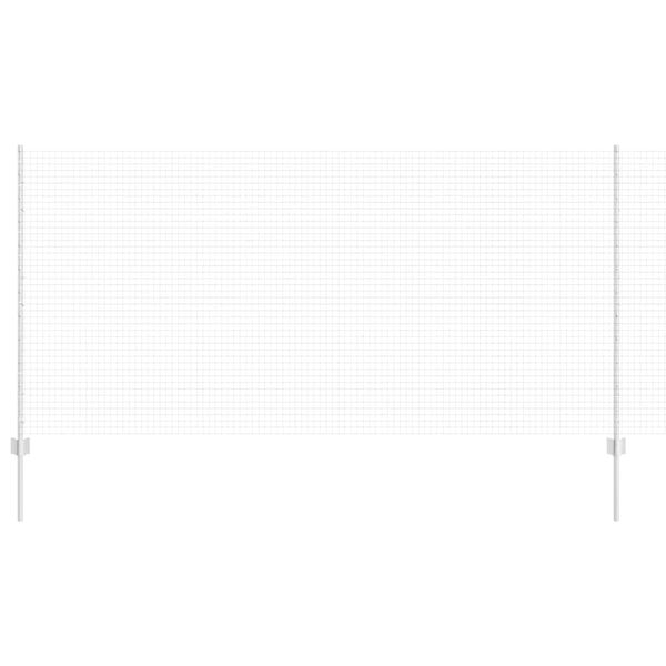 vidaXL Cerca com Poste Prateado 1,2 x 10 m A&ccedil;o