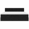 vidaXL Estrutura de cama otomana com colch&atilde;o 160x200 cm veludo preto