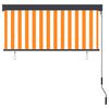 vidaXL Estore de rolo para exterior 140x250 cm branco e laranja