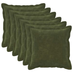 vidaXL Capa almofada 6 unid. HOUTEN Verde 30 x 30 cm
