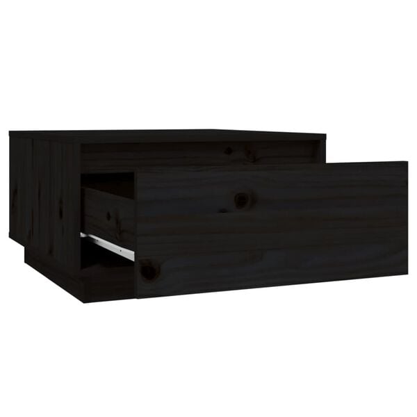 vidaXL Mesa de centro 55x56x32 cm pinho maci&ccedil;o preto