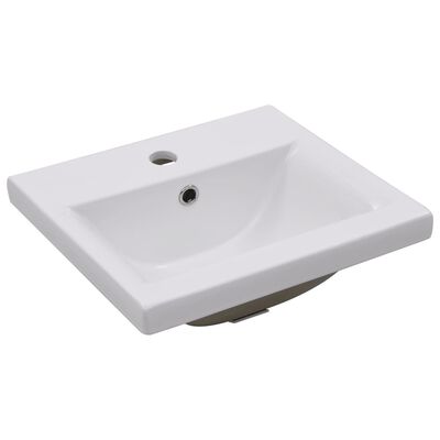 vidaXL Conj. de móveis de casa de banho contraplacado branco brilhante