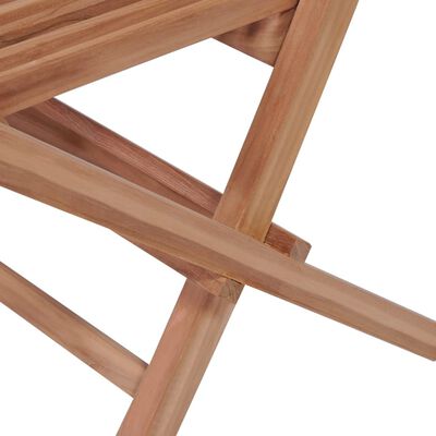 vidaXL 3 pcs conjunto de varanda dobrável madeira de teca maciça