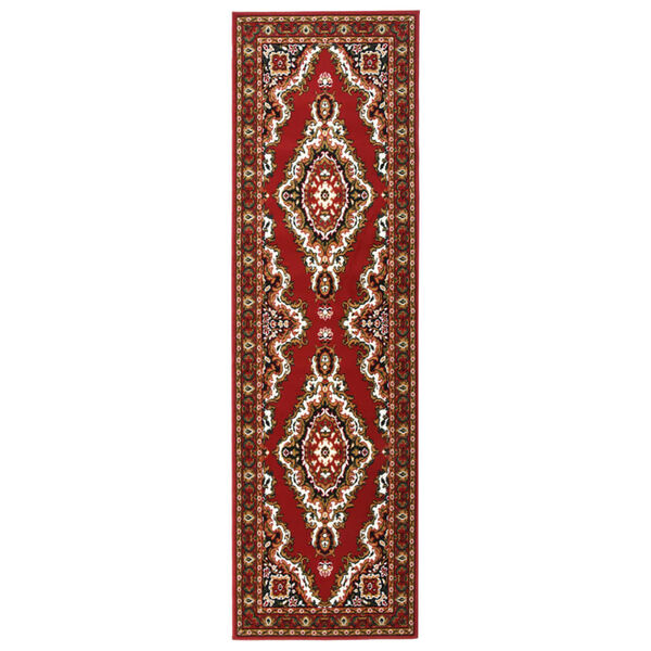 vidaXL Passadeira 80x300 cm polipropileno vermelho oriental