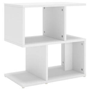 vidaXL Mesa de cabeceira 50x30x51,5 cm derivados de madeira branco