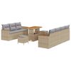 vidaXL Conjunto de Sof&aacute; de Jardim 14 unid. 9-N&uacute;mero de lugares