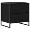 vidaXL Mesa-de-cabeceira Carvalho Preto 50 x 39,5 x 50 cm