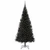 vidaXL &Aacute;rvore de Natal com 300 LEDs com suporte Preto 210 cm PVC