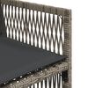 vidaXL 7 pcs conjunto de jantar p/ jardim c/ almofad&otilde;es vime PE cinza