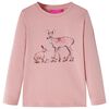 vidaXL T-shirt de manga comprida para crian&ccedil;a rosa 128