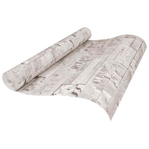 vidaXL Papel de Parede 3D de Pedra Creme 10 x 0,53 m Tecido N&atilde;o Tecido