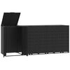 vidaXL Abrigo para 4 caixotes do lixo 276x79x117 cm a&ccedil;o preto