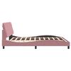 vidaXL Estrutura de cama sem colch&atilde;o 180x200 cm veludo rosa