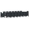 vidaXL Conjunto de Jantar para Jardim com Almofadas 17 pcs Antracite