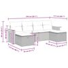 vidaXL 6 pcs conjunto sof&aacute;s de jardim c/ almofad&otilde;es vime PE preto