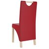 vidaXL Cadeiras de jantar 2 pcs couro artificial vermelho-tinto