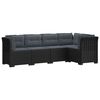 vidaXL Sof&aacute; de Jardim de 5 Pessoas com Almofadas Visual de Rattan PP