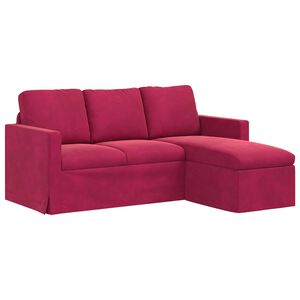 vidaXL Sof&aacute; Vinho Vermelho 178 x 134 x 80 cm Veludo