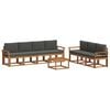 vidaXL Conjunto de Sof&aacute;s para Exterior 8 unid. Natural e Antracite