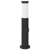 vidaXL Lumin&aacute;ria de poste com tomada, 50 cm, a&ccedil;o inoxid&aacute;vel, IP44
