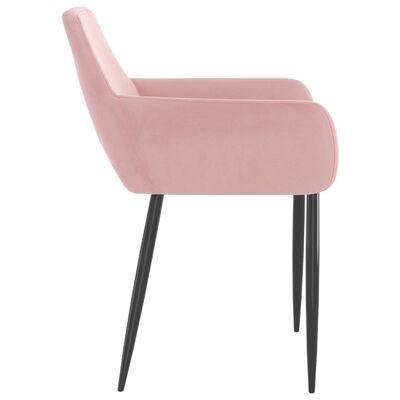 vidaXL Cadeiras de jantar 6 pcs veludo rosa