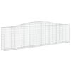 vidaXL Cestos gabião arqueados 4pcs 400x30x100/120cm ferro galvanizado
