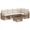 vidaXL Conjunto de Sof&aacute; de Jardim 6 pcs Bege vime PE