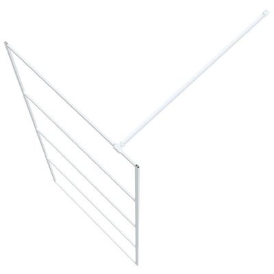 vidaXL Divisória de chuveiro branco 90x195 cm vidro ESG transparente