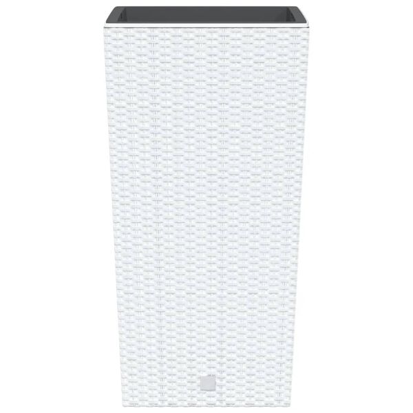 vidaXL Vaso com interior removível 21 / 49 L vime PP branco